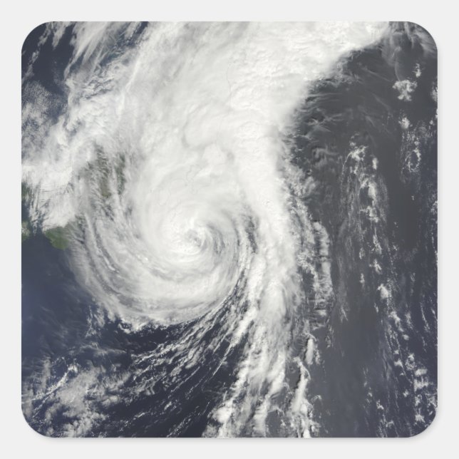 Pegatina Cuadrada Tormenta tropical Krovanh (Anverso)