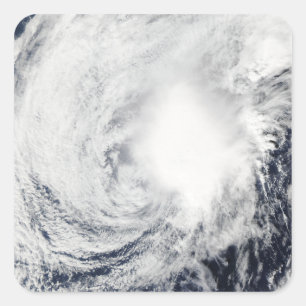 Pegatina Cuadrada Tormenta tropical Nida al sudeste de Kadena