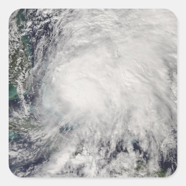 Pegatina Cuadrada Tormenta tropical Noel por las Bahamas (Anverso)