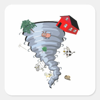Pegatina Cuadrada Tornado
