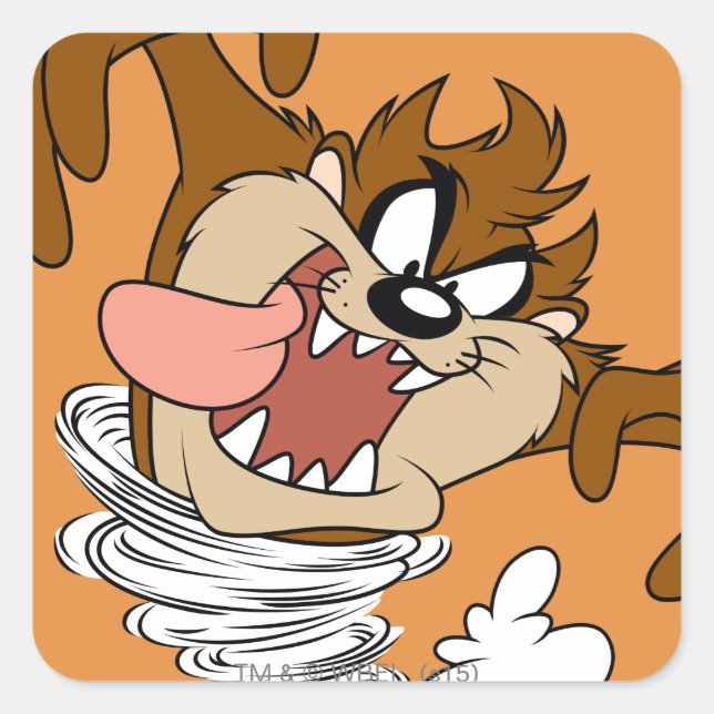 Pegatina Cuadrada Tornado remolcador TAZ™ (Anverso)