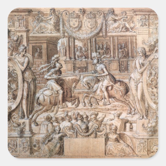 Pegatina Cuadrada Torneo (Anverso)