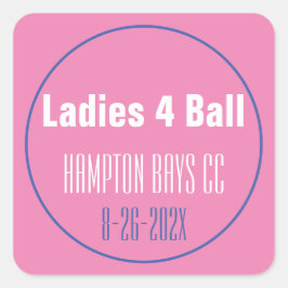 Pegatina Cuadrada Torneo de la Liga de las Damas