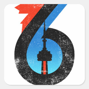 Pegatina Cuadrada Toronto Los Seis
