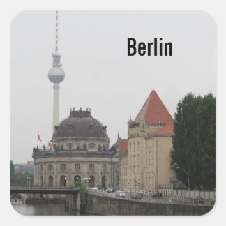 Pegatina Cuadrada Torre de TV de Berlín