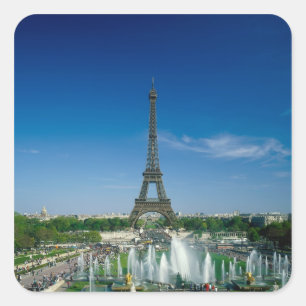Pegatina Cuadrada Torre Eiffel, París, Francia