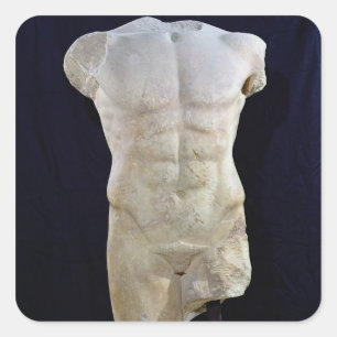 Pegatina Cuadrada Torso macho de Miletus, c.480 a.C.