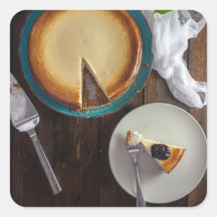 Pegatina Cuadrada Torta de Amo Paz