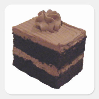 Pegatina Cuadrada Torta de chocolate