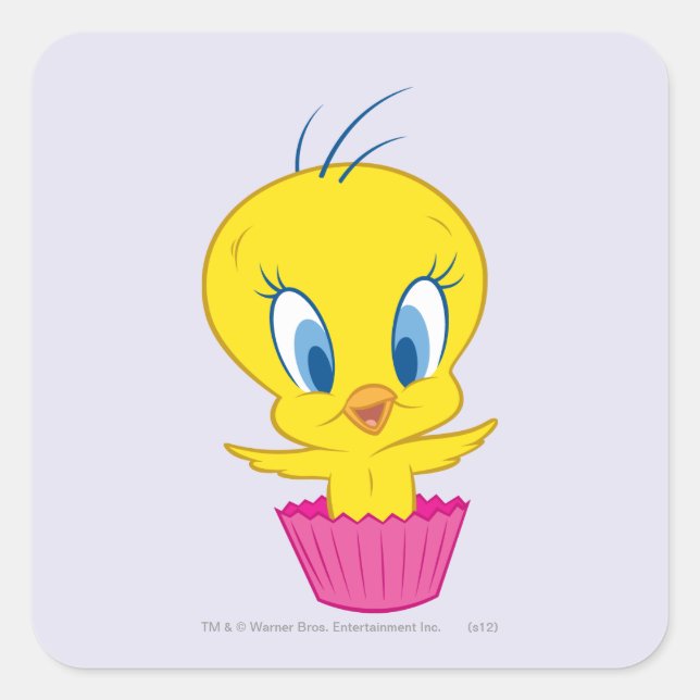Pegatina Cuadrada Torta de copas TWEETY™ (Anverso)