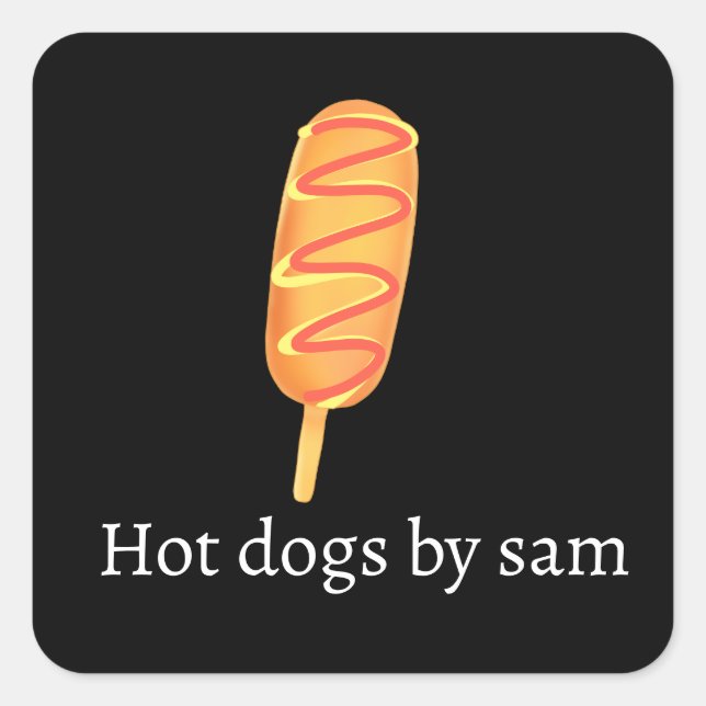 Pegatina Cuadrada Tos Fritos En Un Palo (Anverso)