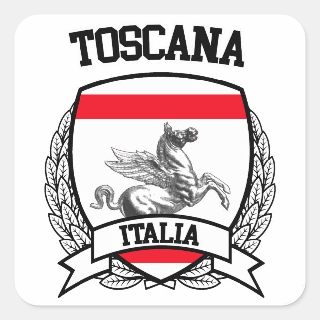 Pegatina Cuadrada Toscana (Anverso)