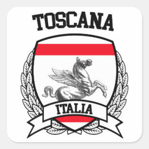 Pegatina Cuadrada Toscana
