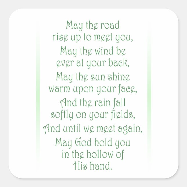 Pegatina Cuadrada Tosta irlandesa (Anverso)