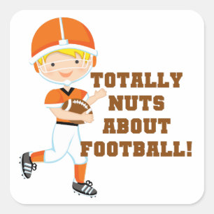 Pegatina Cuadrada Totalmente Nuts sobre fútbol