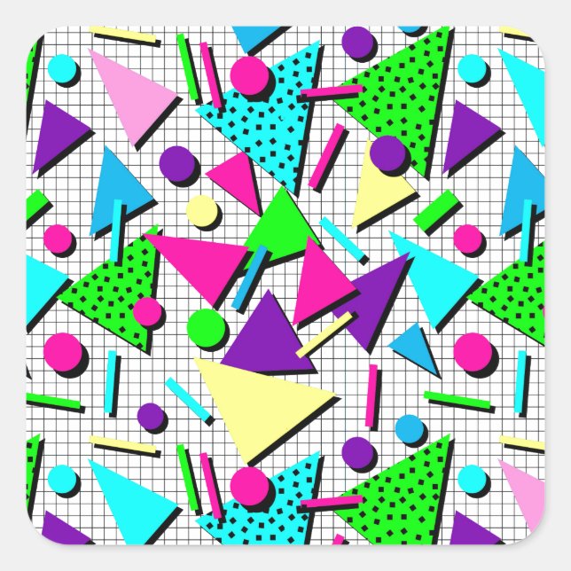 Pegatina Cuadrada totalmente radical (Anverso)