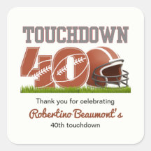 Touchdown Forty Funny Football 40° cumpleaños
