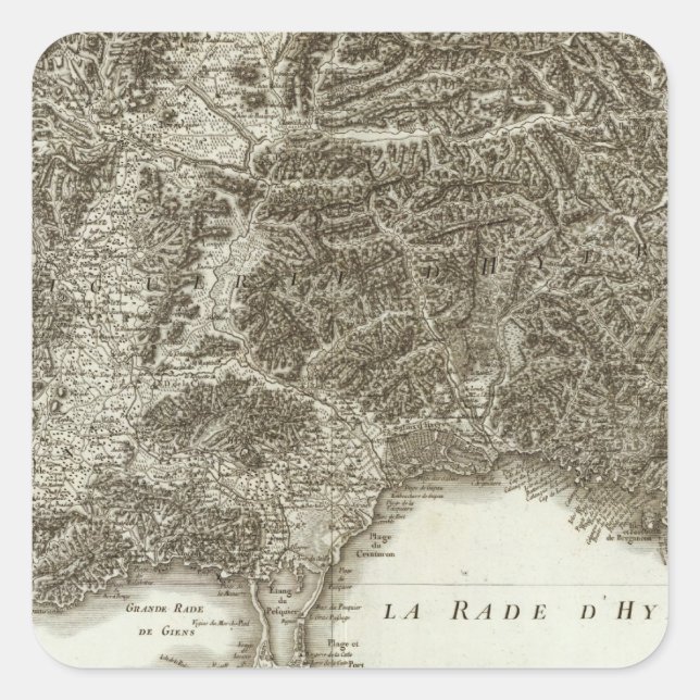 Pegatina Cuadrada Toulon (Anverso)