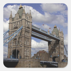 Pegatina Cuadrada Tower Bridge en Londres