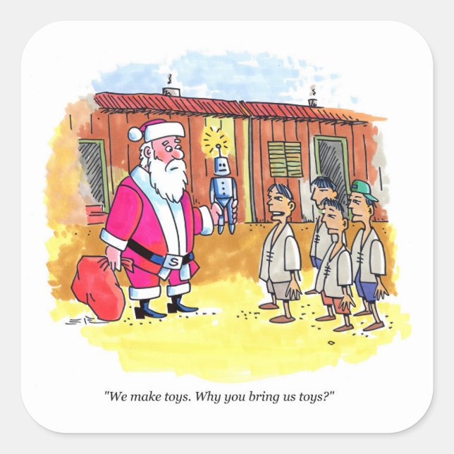 Pegatina Cuadrada Toy Maker grandes pegatinas cuadrados (Anverso)