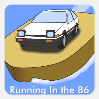 Pegatina Cuadrada Toyota AE86 Trueno Sticker