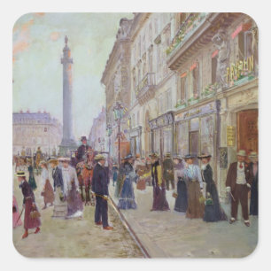 Pegatina Cuadrada Trabajadores que dejan al Maison Paquin