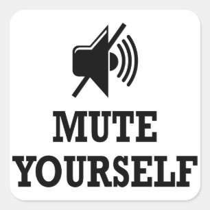 Pegatina Cuadrada trabajo desde casa, estás callado, muévete a ti 