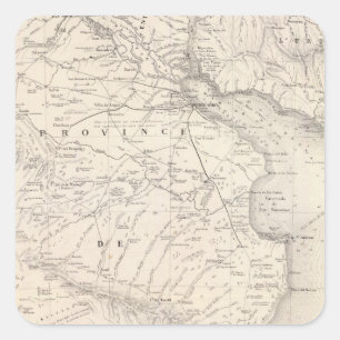 Pegatina Cuadrada Trace, provincia de Buenos Aires, regiones vecinas