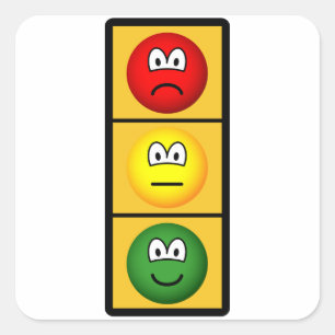 Pegatina Cuadrada trafficlight-sadhappy.png