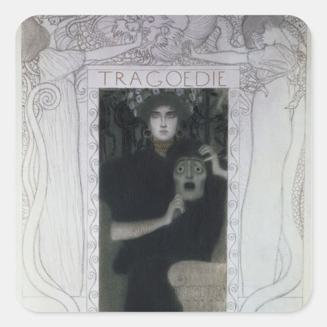 Pegatina Cuadrada Tragedia de 1897 (Anverso)