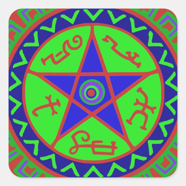 Pegatina Cuadrada Trampa del Diablo (Anverso)