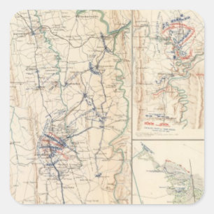 Pegatina Cuadrada Transbordador superior del Transbordador-Conrads