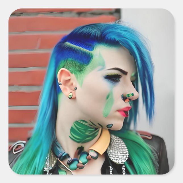 Pegatina Cuadrada Transexuales LGBT (Anverso)