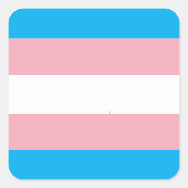 Pegatina Cuadrada Transgender Pride Flag (Anverso)