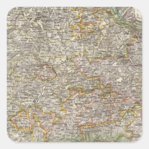 Pegatina Cuadrada Transilvania, Rumania