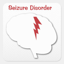 Pegatina Cuadrada Trastorno por convulsión por alerta médica