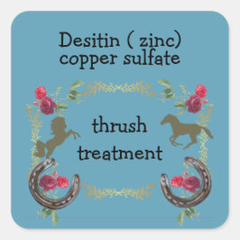 Pegatina Cuadrada tratamiento de afluencia