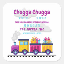 Tren Chugga Choo Personalizado segundo cumpleaños