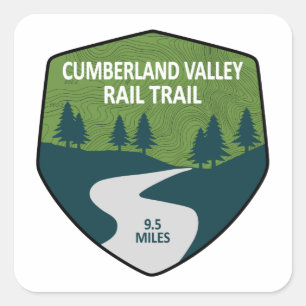 Pegatina Cuadrada Tren de Cumberland Valley