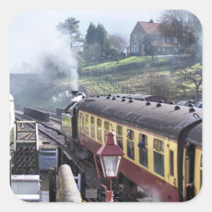 PEGATINA CUADRADA TRENES DE VAPOR