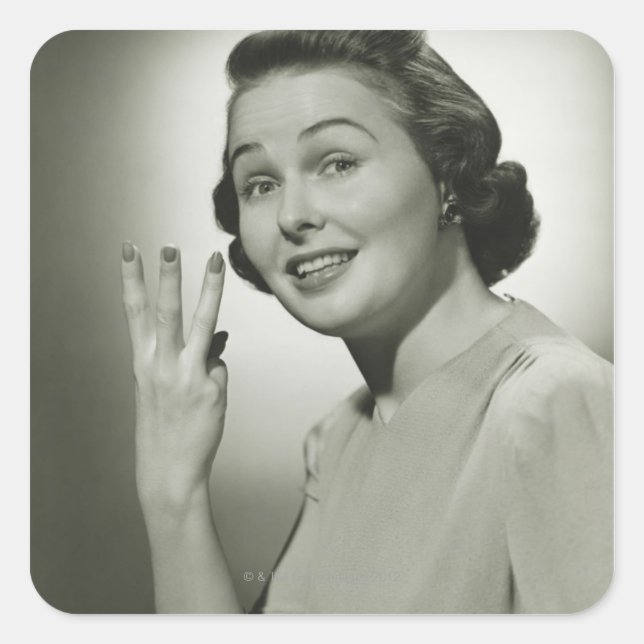 Pegatina Cuadrada Tres (Anverso)