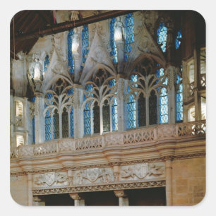 Pegatina Cuadrada Tres chimeneas esculpidas en la Salle