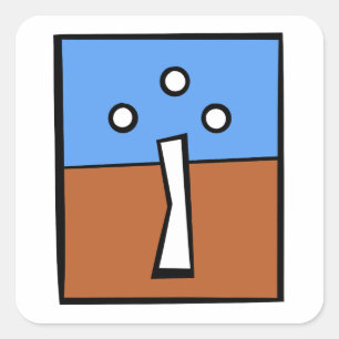 PEGATINA CUADRADA TRES CRUZ DE BALL