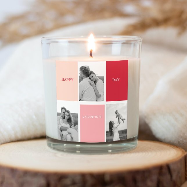 Pegatina Cuadrada Tres fotos | Feliz Día de San Valentín (Subido por el creador)