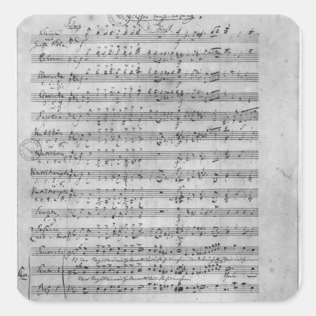 Pegatina Cuadrada Tres Lieder (Anverso)