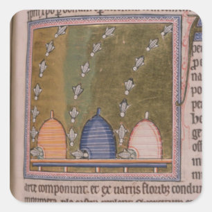 Pegatina Cuadrada Tres líneas curvadas