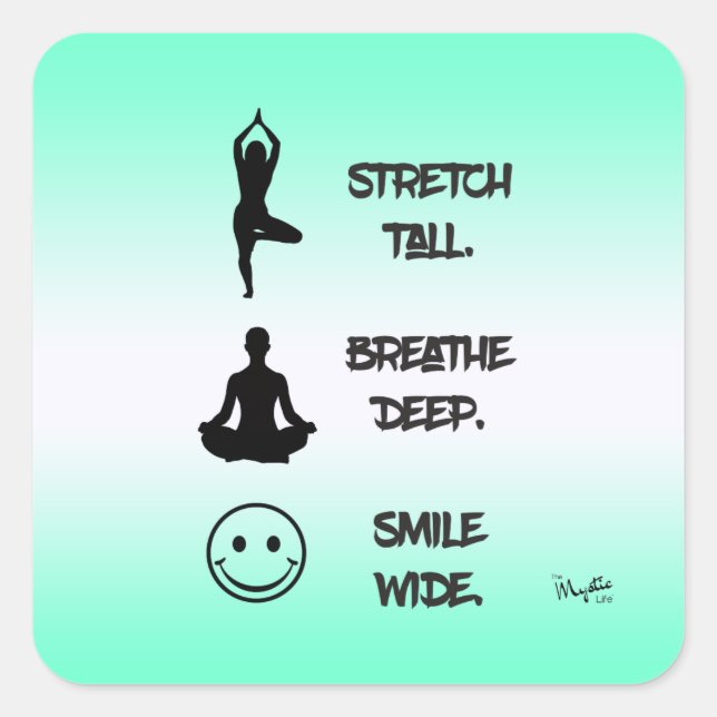 Pegatina Cuadrada Tres recordatorios simples (Anverso)