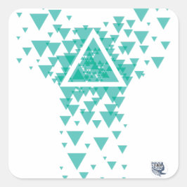 Pegatina Cuadrada Triangular