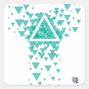 Pegatina Cuadrada Triangular