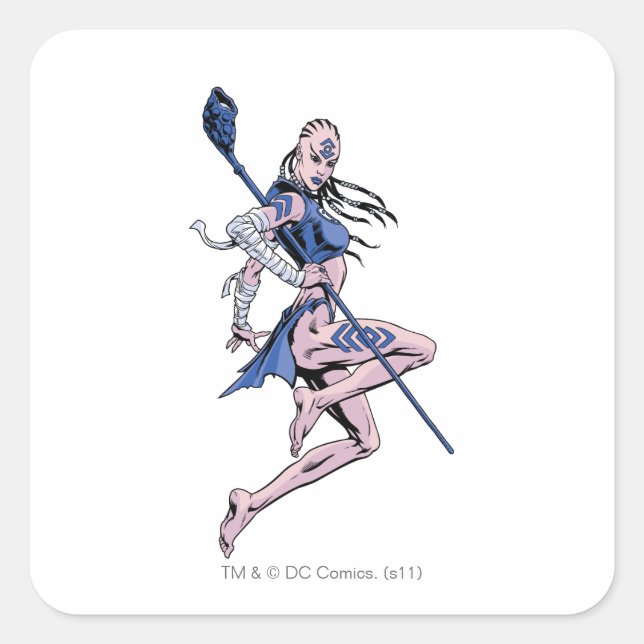 Pegatina Cuadrada Tribuna índigo 1 (Anverso)